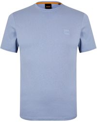 BOSS - Tales T-Shirt With Logo Patch Premium Cotton - Lyst