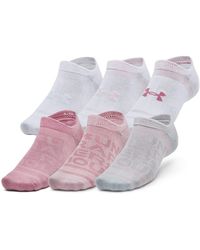 Under Armour - Essential 6-Pack No-Show Socks - Lyst