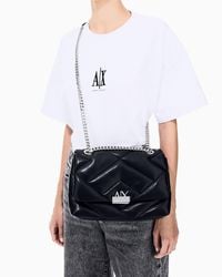 ARMANI EXCHANGE - Vicky Quilted Faux Leather Chain Strap Shoulder Bag - Lyst
