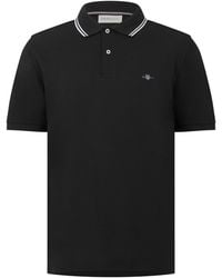 GANT - Tipping Cotton Short-Sleeve Polo Shirt - Lyst