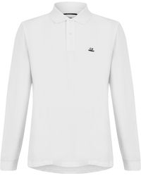 C.P. Company - C.P. Cotton Long Sleeve Polo Shirt - Lyst