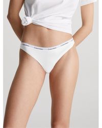 Calvin Klein - Logo Thong - Lyst