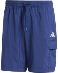 adidas - Essentials Small Logo Cargo Chelsea Shorts - Lyst