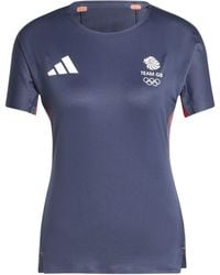 adidas - Rutee Team Gb Short Sleeve Performance Gym Top - Lyst