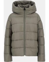 Barbour - Olivios Hooded Long Sleeve Full Zip Short Puffer Jacket - Lyst