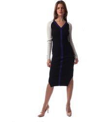 BOSS - Long Sleeve Knitted Bodycon Dress - Lyst
