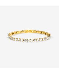 Jon Richard - Plated 4Mm Tennis Stainless Steel Bracelet - Lyst