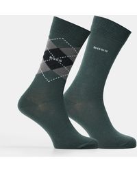 BOSS - Argyle Cotton Crew Socks - Lyst