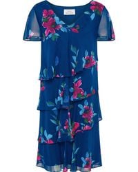 Gina Bacconi - Talie Tiered Floral Chiffon Dress - Lyst