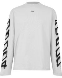 Off-White c/o Virgil Abloh - Spray Can Arrow Skate Cotton Long-Sleeve T-Shirt - Lyst