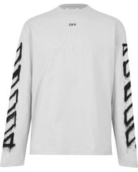 Off-White c/o Virgil Abloh - Spray Can Arrow Skate Cotton Long-Sleeve T-Shirt - Lyst