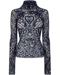 Off-White c/o Virgil Abloh - Paisley Turtleneck Slim-Fit Long-Sleeve T-Shirt - Lyst