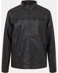 Brave Soul - Faux Leather Jacket With Chest Pockets - Lyst