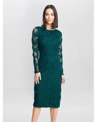 Gina Bacconi - Scarlett Corded Floral Lace Dress - Lyst