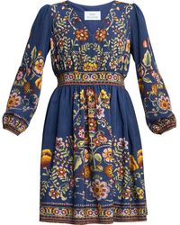 Gina Bacconi - Liberty Embroidered A Line Dress - Lyst