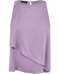 Emporio Armani - Lilac Short-Sleeve Blouse - Lyst