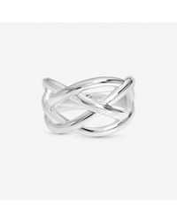 Inicio - Sterling Plated Open Ring - Lyst