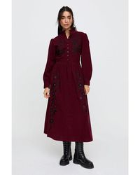 Raffya - Puglia Corduroy Midi Dress - Lyst