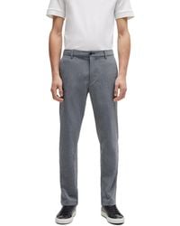 BOSS - Straight Leg Trousers - Lyst