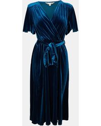 Yumi' - Wrap Over Midi Dress - Lyst