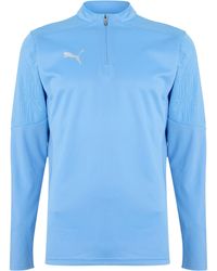 PUMA - Teamfinal Training 1 4 Zip Fleece - Lyst