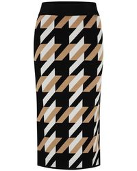 BOSS - Pencil Skirt In Knitted Jacquard - Lyst