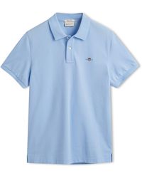 GANT - Shield Piqué Polo Shirt - Lyst