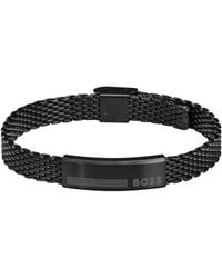 BOSS - Mesh Magnetic-Closure Bracelet - Lyst
