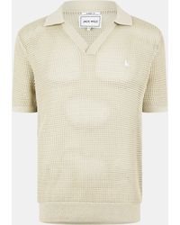 Jack Wills - Open Knit Short-Sleeve Polo Shirt - Lyst