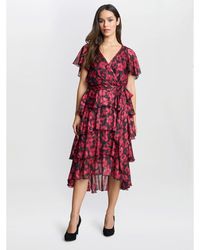 Gina Bacconi - Lottie Elastic Waist Tiered Dress - Lyst