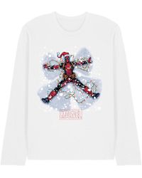 Deadpool - Marvel Christmas Snow Angel Long Sleeve T-Shirt W - Lyst