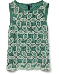 Vero Moda - Embroidered Long-Sleeve Blouse - Lyst