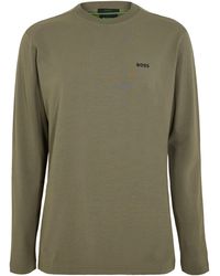 BOSS - Long Sleeve T-Shirt With Iconic Logo Detail - Lyst