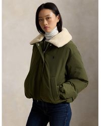 Polo Ralph Lauren - Bomber Duck Down Full-Zip Short Puffer Jacket - Lyst