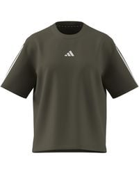 adidas - Essentials 3 Stripe T-Shirt - Lyst