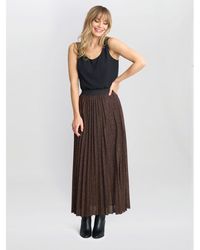 Gina Bacconi - Ismay Metallic A-Line Skirt - Lyst
