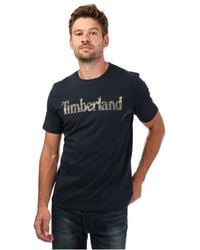 Timberland - Linear Logo Camo T-shirt - Lyst