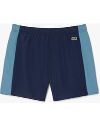 Lacoste - Colour Block Swim Trunks - Lyst