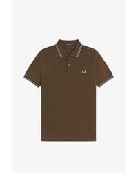 Fred Perry - Short Sleeve Twin Tipped Polo Shirt - Lyst