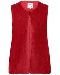 Yumi' - Faux Fur Sleeveless Gilet - Lyst