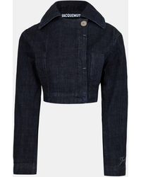 Jacquemus - Marino Cotton Cropped Long Sleeve Denim Jacket - Lyst