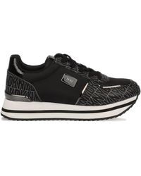 DKNY - Davie Lace Up Wedge Trainers - Lyst