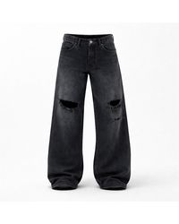 Firetrap - Ripped Cotton Straight Leg Jeans - Lyst