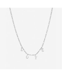 Inicio - Sterling Plated Love Necklace - Lyst
