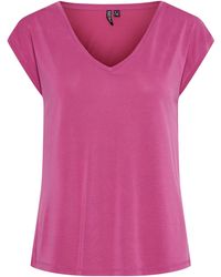 Pieces - Regular Fit Knitted T-Shirt - Lyst