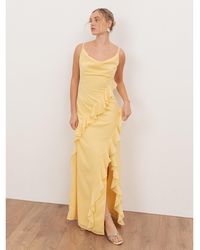 Anaya with love - Recycled Waterfall Ruffle Cowl Neck Cami Maxi Dress - Lyst