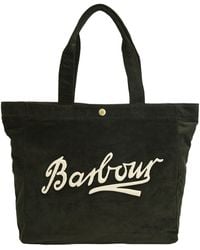 Barbour - Carrick Cord Cotton Tote Bag - Lyst