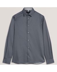 Ted Baker - Ls Slim Geo Long Sleeve Patterned Shirt - Lyst