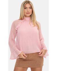 I Saw It First - Long Sleeve Ruffle Blouse - Lyst