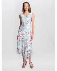Gina Bacconi - India Print Fit And Flare Dress - Lyst